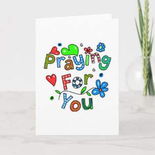 Cute Praying For You Greeting Text Expression Card