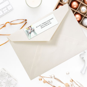 Cute Praying Little Angel Return Address Return Address Label