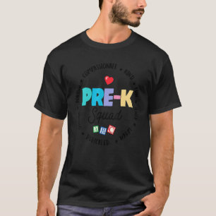 Cute Pre K Squad School Admin Appreciation Back To T-Shirt