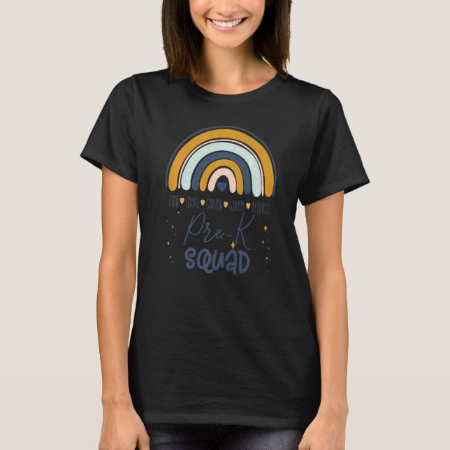 Cute Pre K Squad School Admin Appreciation Back To T-Shirt (Front)