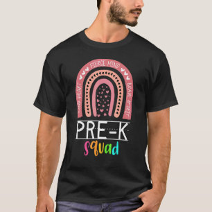 Cute Pre K Squad School Admin Appreciation Front O T-Shirt