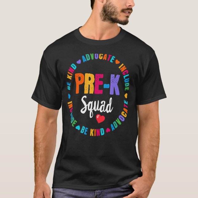 Cute Pre K Squad School Admin Appreciation Front O T-Shirt (Front)
