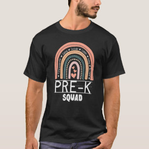 Cute Pre K Squad School Admin Appreciation Front O T-Shirt