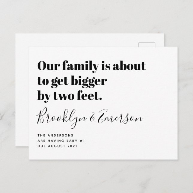 Cute Pregnancy Announcement (Front/Back)