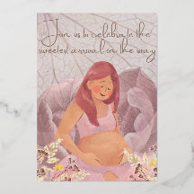 Cute Pregnancy Announcement Card | Editable 