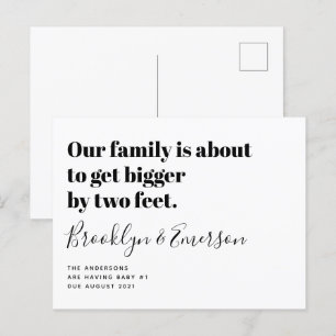 Cute Pregnancy Announcement Postcard