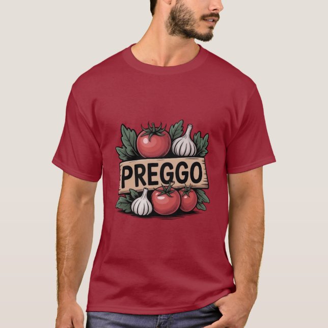 Cute Pregnancy Announcement Preggo Costume  T-Shirt (Front)