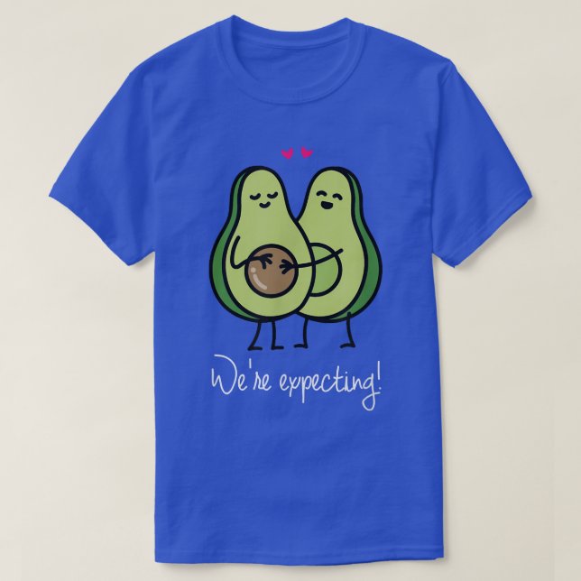 Cute Pregnancy Avocado Epecting a Baby TMom Dad Te T-Shirt (Design Front)