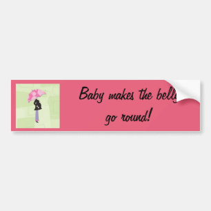 Cute pregnancy bumper sticker