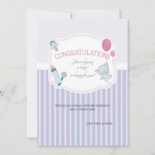 Cute Pregnancy Congratulations Card