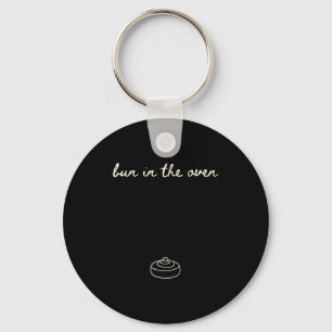 Cute Pregnancy Reveal Announcement Tee, Bun In The Key Ring