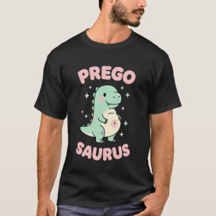 Cute Pregosaurus Dinosaur Pregnancy Announcement M T-Shirt