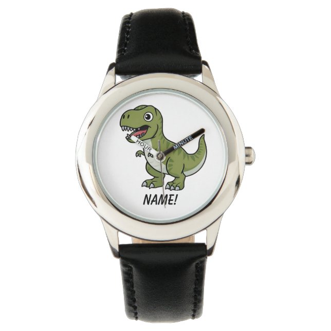 Cute prehistoric fun dinosaur cartoon t rex watch (Front)