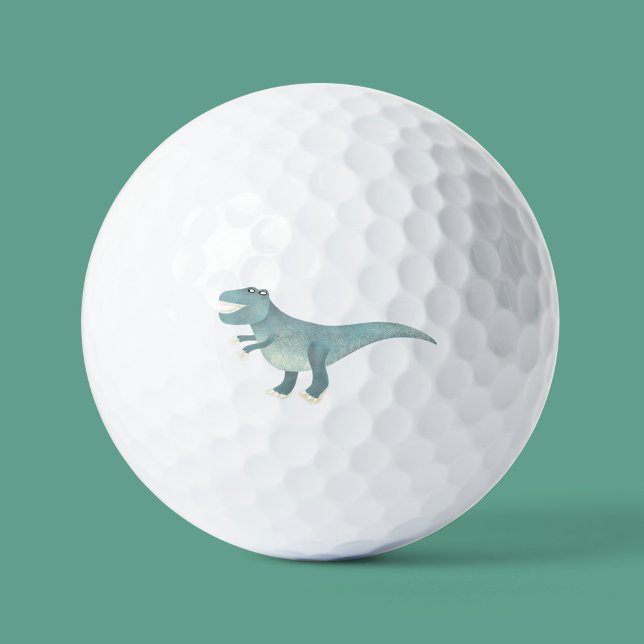 Cute Prehistoric T-Rex Dinosaur Golf Balls (Creator Uploaded)