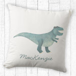Cute Prehistoric T-Rex Dinosaur Personalised Cushion<br><div class="desc">A fun Tyrannosaurus Rex dinosaur to stand out from the crowd. Grrr!
Change the name to customise.</div>