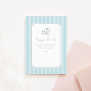 Cute Preppy Baby Stroller Diaper Raffle Thank You Card