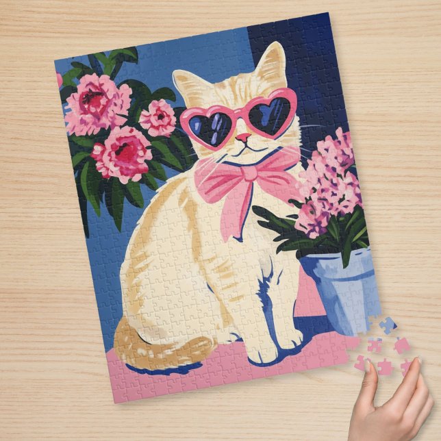 Cute Preppy Cat Puzzle (Creator Uploaded)