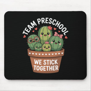 Cute Preschool Back To School Cactus Teacher Mouse Pad