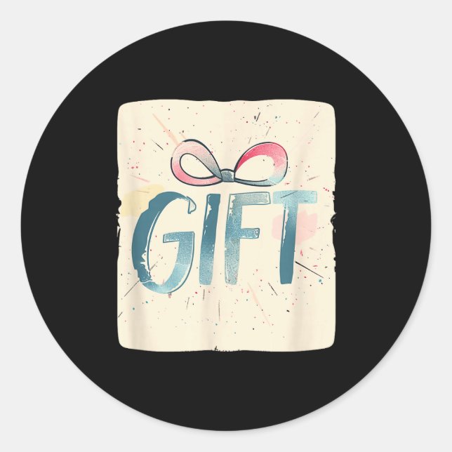 Cute Present Costume For Birthday And Christmas  Classic Round Sticker (Front)