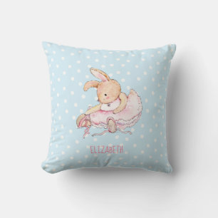 Cute Pretty Girly Ballerina Rabbit Girls Named Cushion