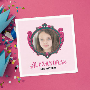 Cute Pretty Girly Blush Pink Royal Princess Photo Napkin