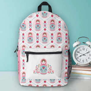 Cute Pretty Pink Girls School Printed Backpack