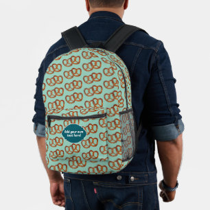 Cute Pretzel Twisted Loaf Pattern any colour / tex Printed Backpack