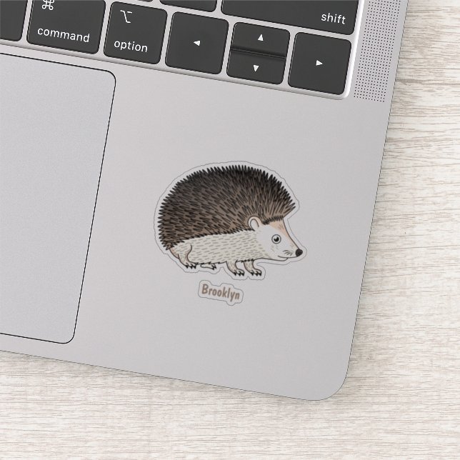 Cute prickly hedgehog cartoon illustration (Detail)