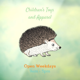 Cute prickly hedgehog cartoon illustration