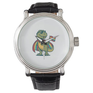Cute Pride Dinosaur Vector Shirt Design_1 Watch