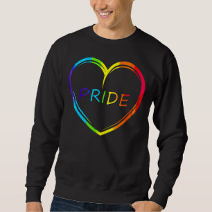 Cute Pride Heart Lgbtq Lesbian Rainbow Apparel Gay Sweatshirt