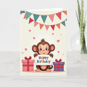 Cute Primate Birthday Card
