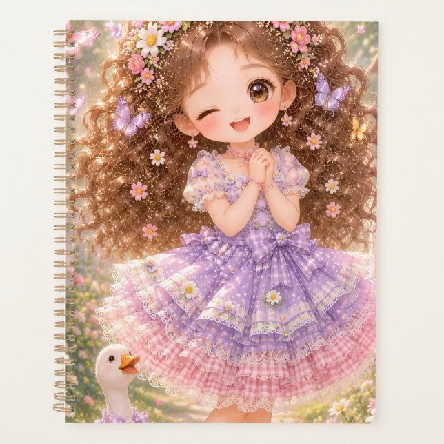 Cute Princess 12-Month Yearly Planner (Front)