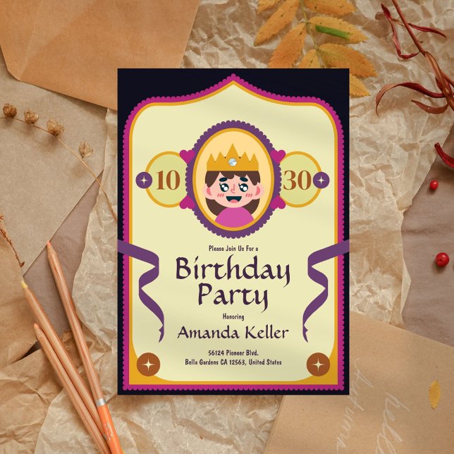Cute Princess Birthday Invitation (Creator Uploaded)