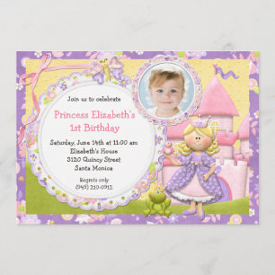 Cute Princess Birthday Party Invitation