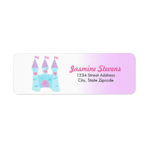 Cute Princess Birthday Return Address Label