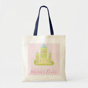 Cute Princess Castle Library Tote Bag