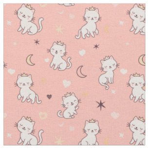Cute Princess Cat Fabric