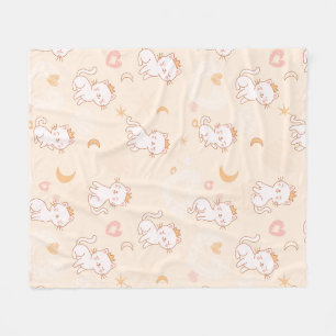 Cute Princess Cat Wearing Crown Fleece Blanket