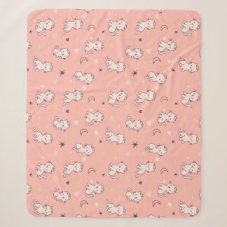 Cute Princess Cat Wearing Crown Sherpa Blanket