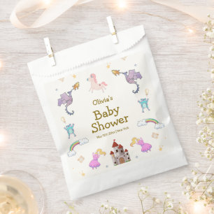 Cute Princess Dragon Unicorn Baby Shower Favour Bag