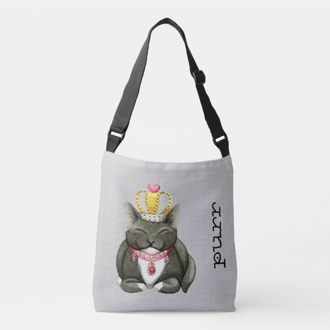 Cute Princess Kitty Cross Body Bag (Front)