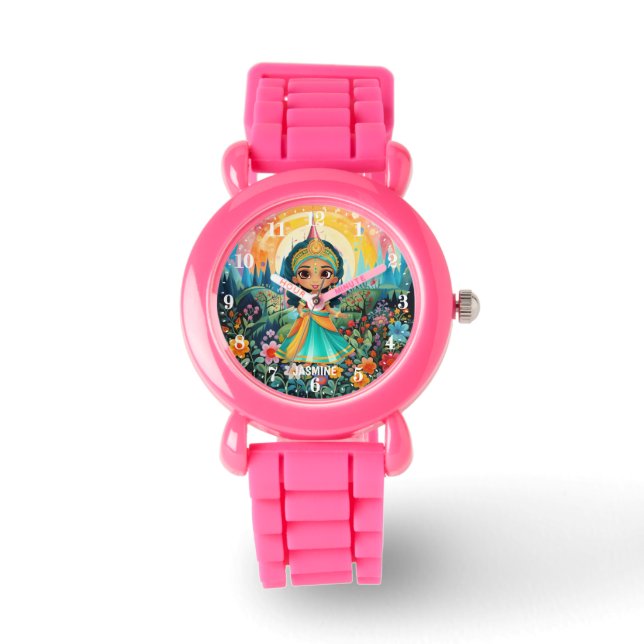 Cute Princess lovers girls add name Watch  (Front)