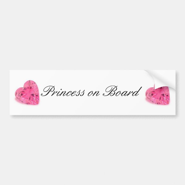 Cute Princess on Board Bumper Sticker (Front)