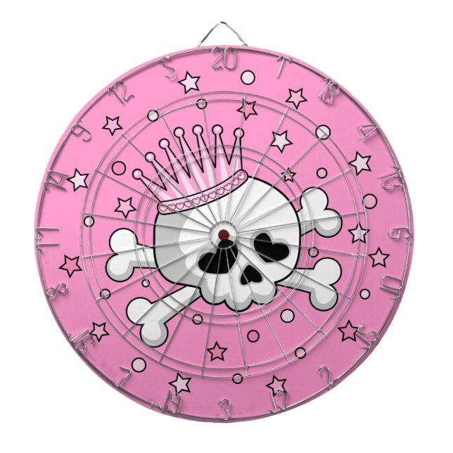 Cute Princess Skull Dartboard (Front)