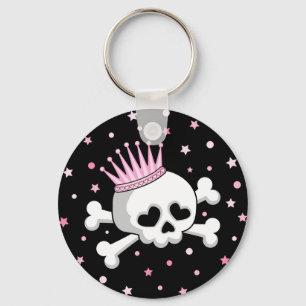 Cute Princess Skull Key Ring