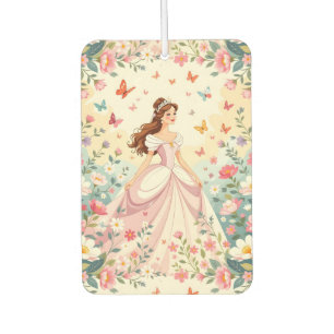 Cute princess with butterflies car air freshener