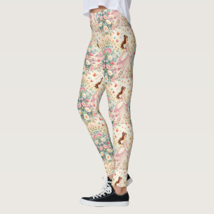 Cute princess with butterflies leggings
