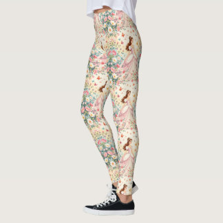 Cute princess with butterflies leggings