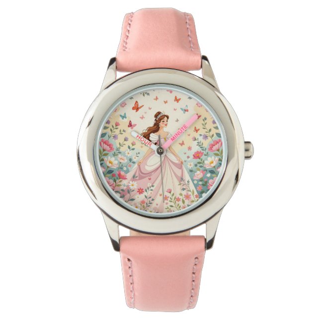 Cute princess with butterflies watch (Front)